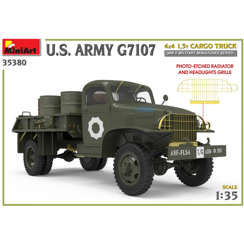 MINIART 1/35 U.S. Army G7107 4X4 1.5t Cargo Truck