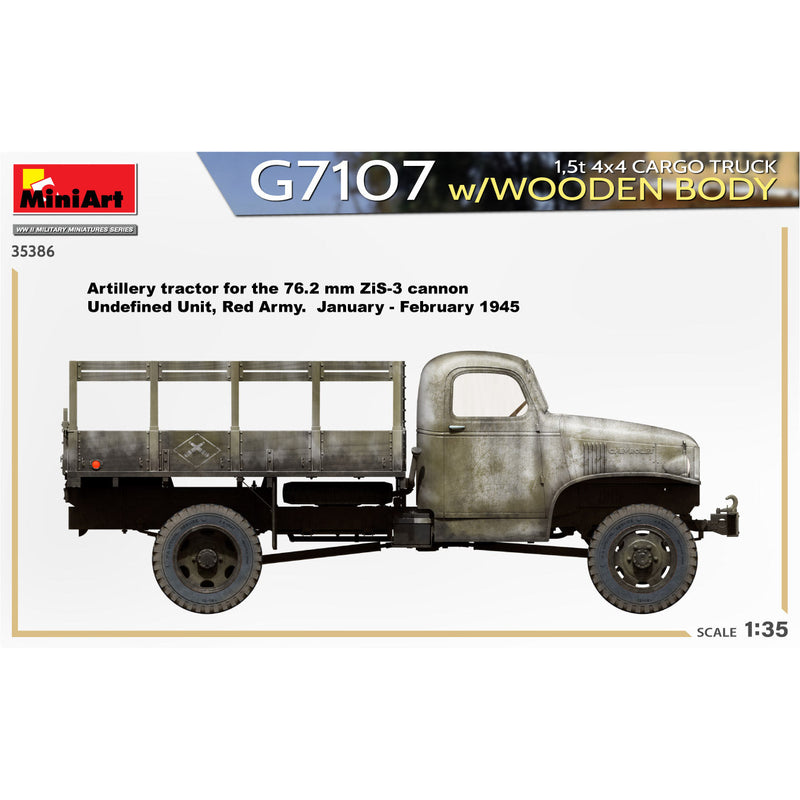 MINIART 1/35 G7107 1.5t 4x4 Cargo Truck with Wooden Body