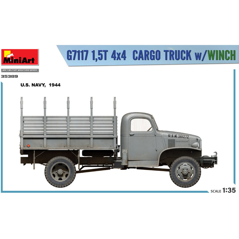 MINIART 1/35 G7117 1.5t 4x4 Cargo Truck with Winch