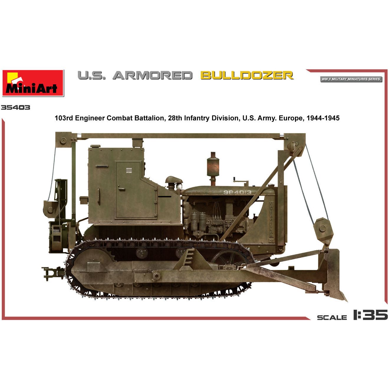 MINIART 1/35 U.S. Armored Bulldozer