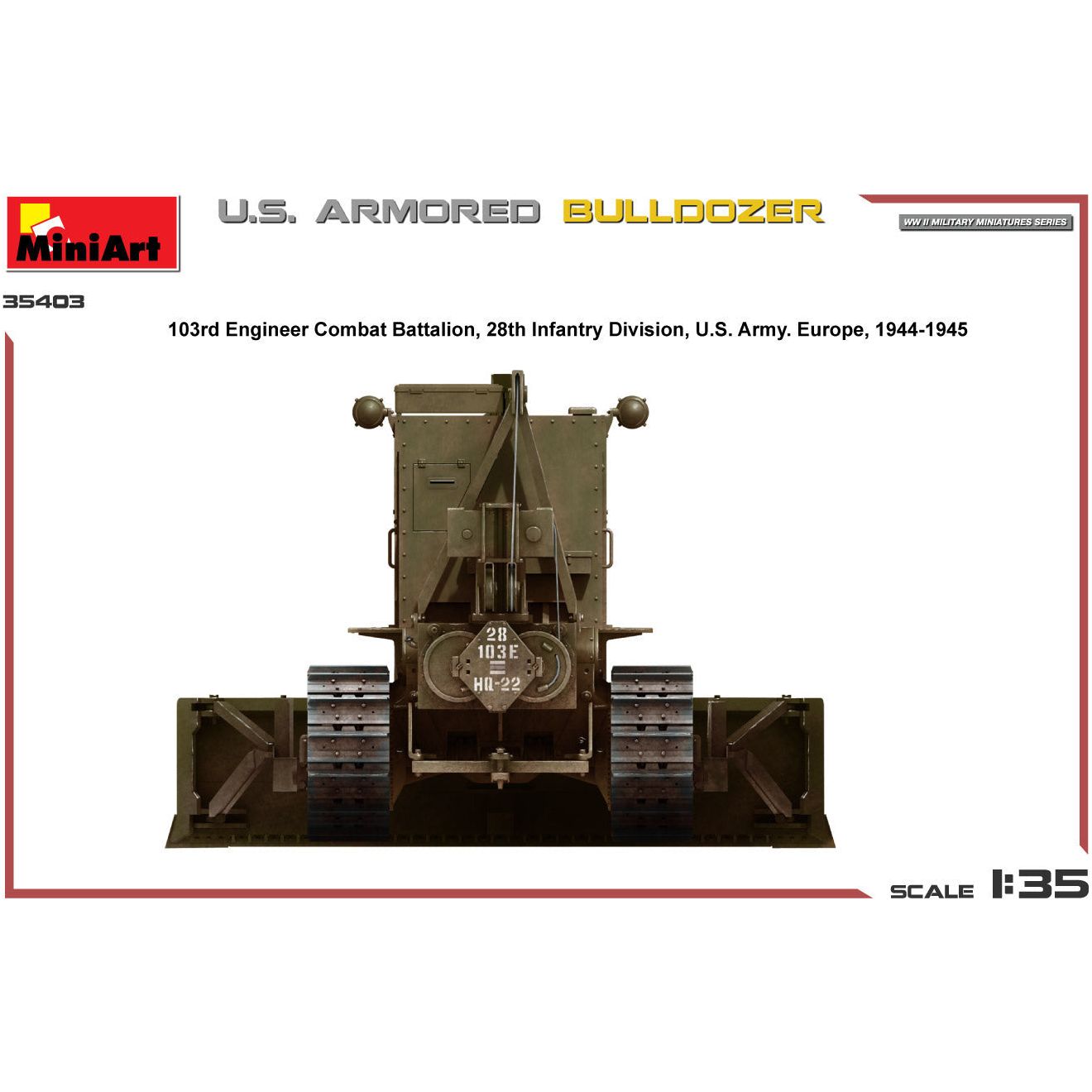 MINIART 1/35 U.S. Armored Bulldozer