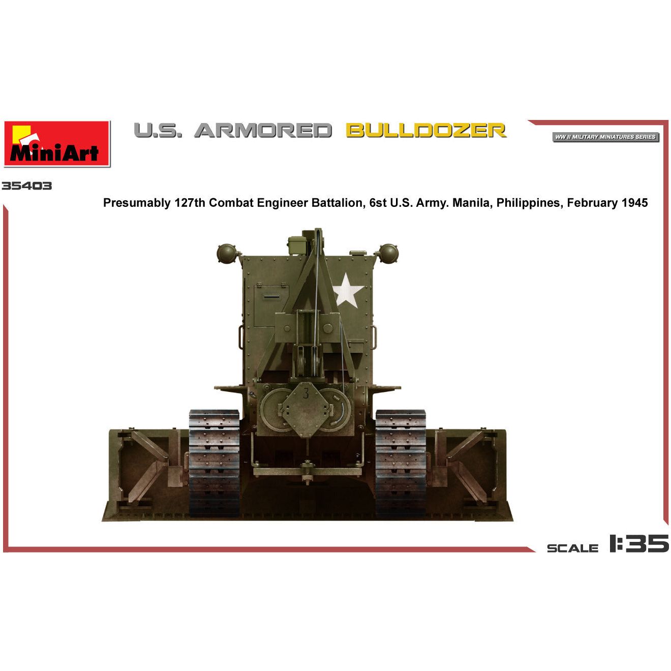 MINIART 1/35 U.S. Armored Bulldozer