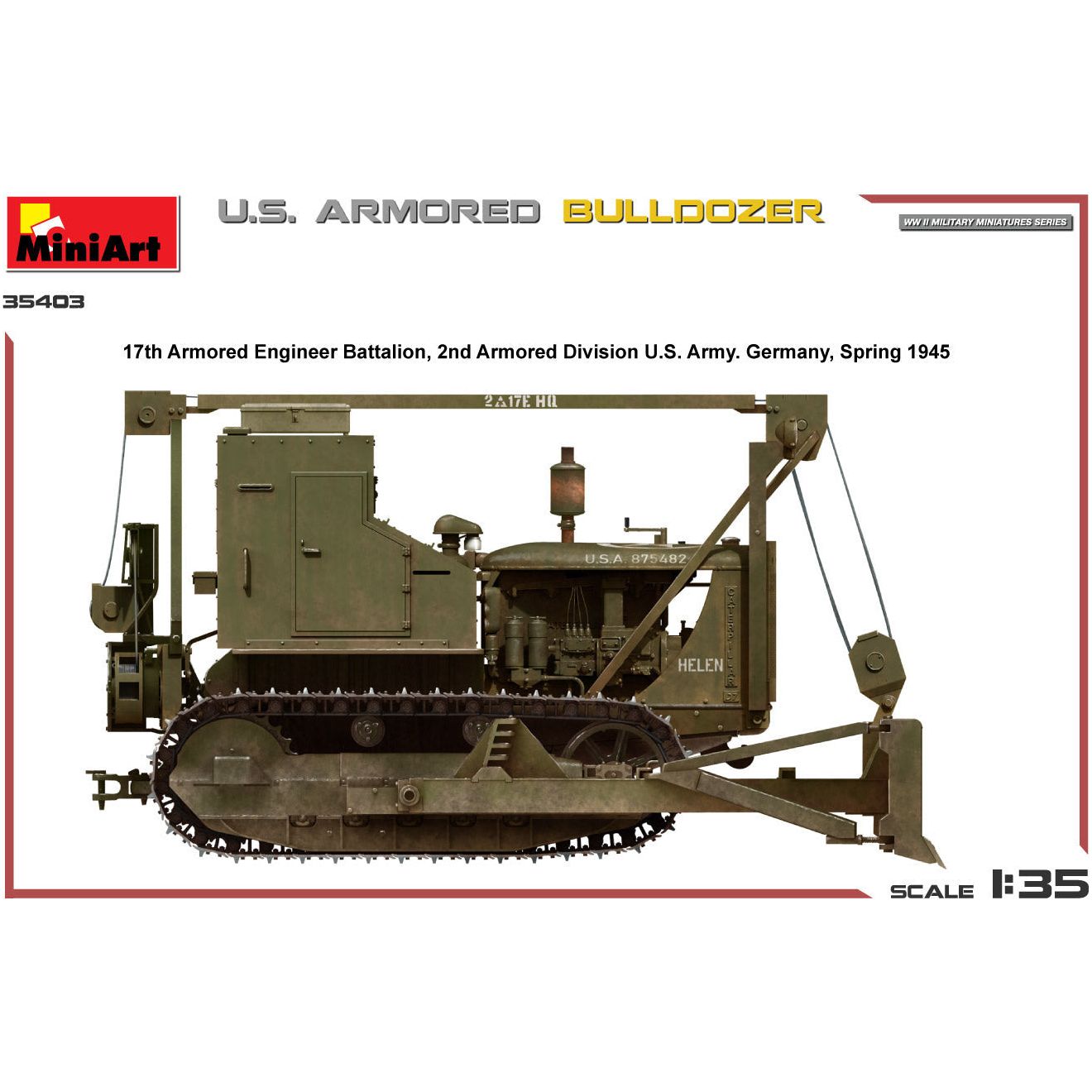 MINIART 1/35 U.S. Armored Bulldozer