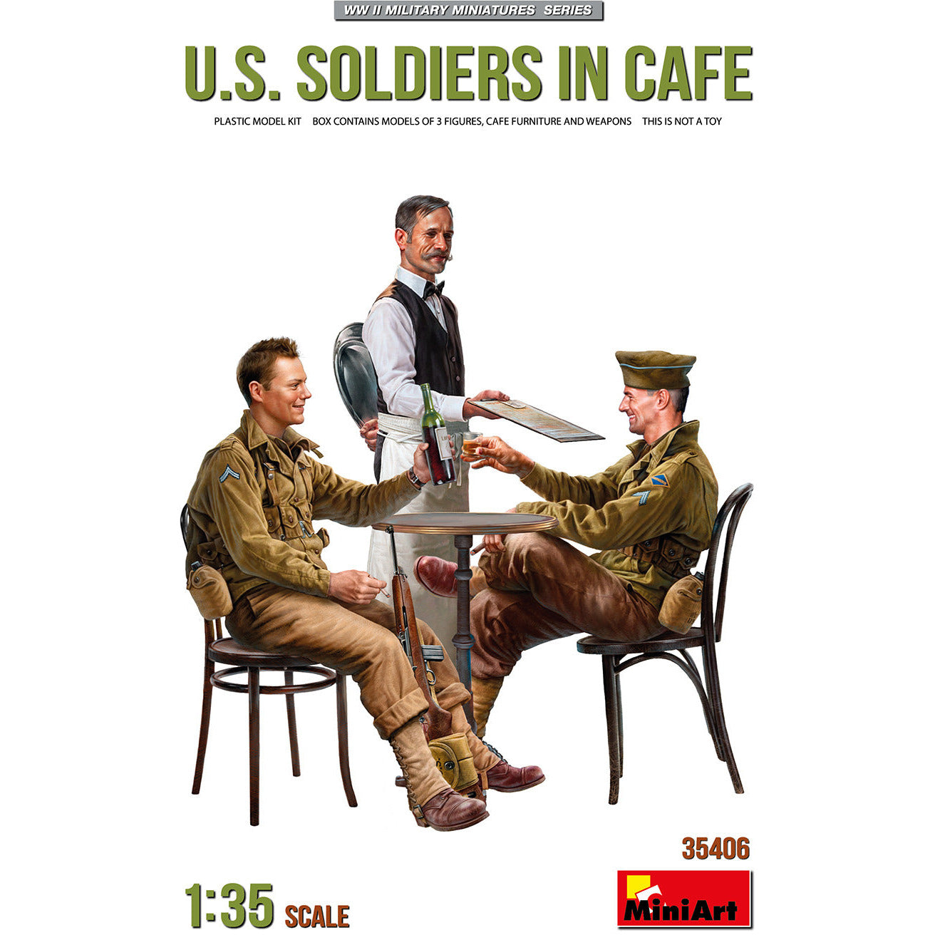 MINIART 1/35 U.S. Soldiers in Cafe