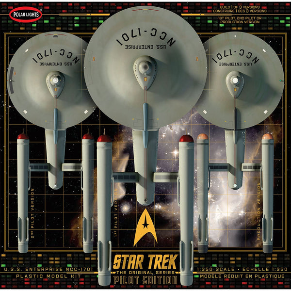 POLAR LIGHTS 1/350 Star Trek TOS U.S.S. Enterprise with Pil