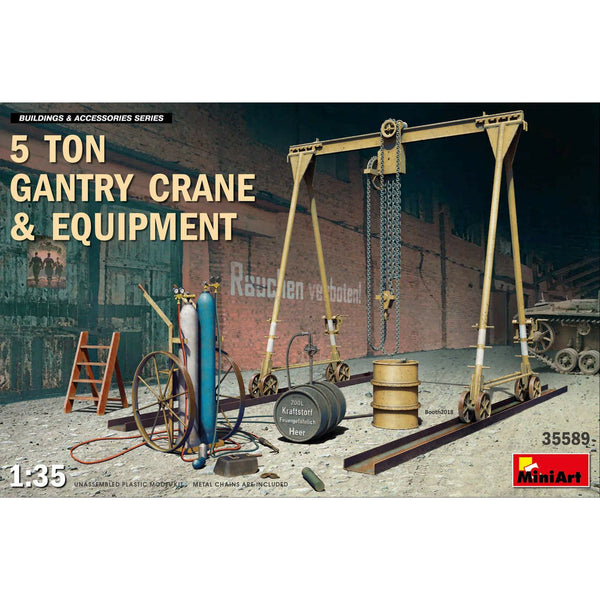 MINIART 1/35 5 Ton Gantry Crane and Equipment