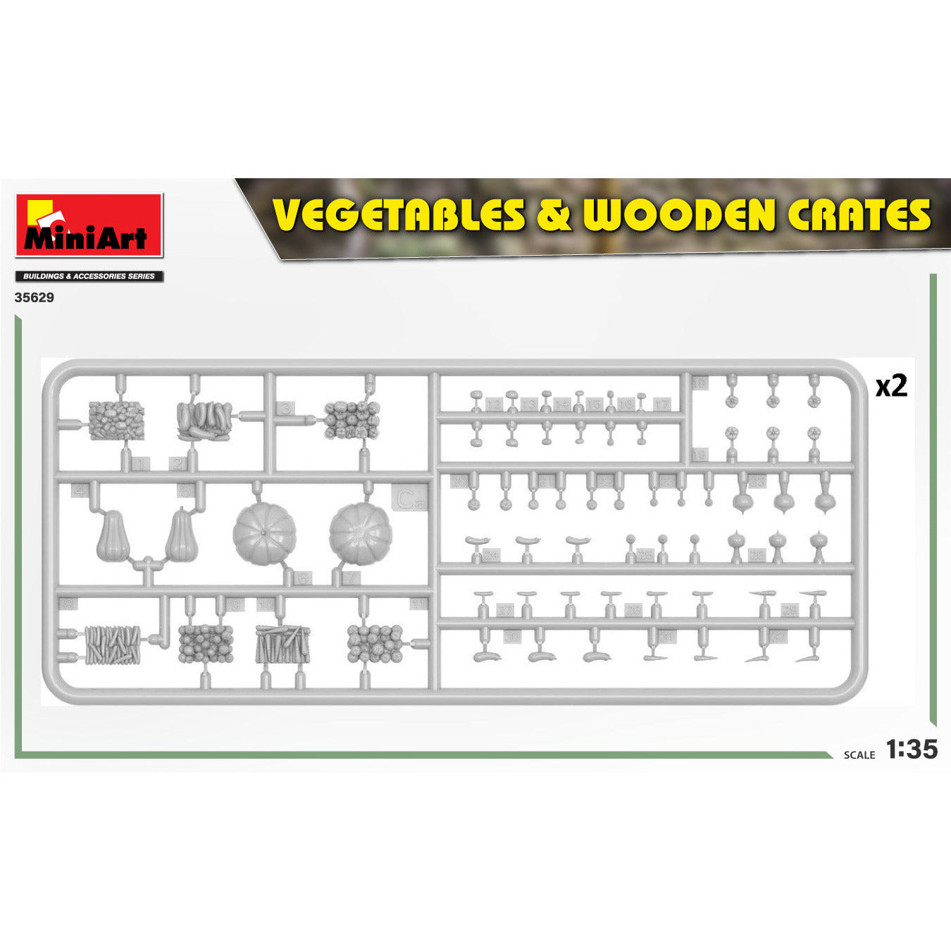 MINIART 1/35 Vegetables & Wooden Crates