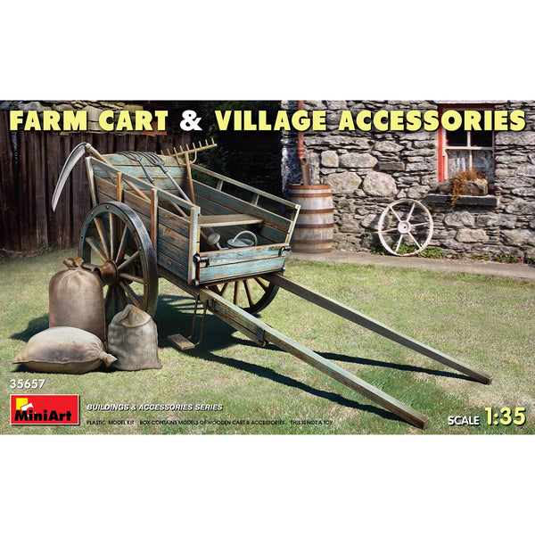 MINIART 1/35 Farm Cart & Village Accessories
