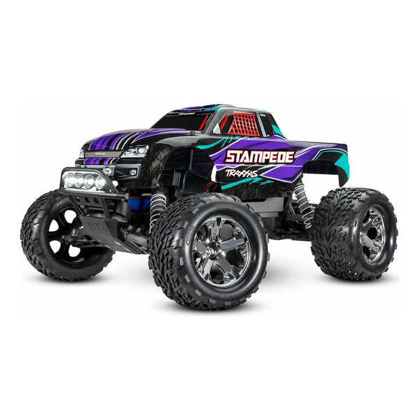 TRAXXAS 1/10 Stampede 2WD Monster Truck RTR with LED Lights - Purple