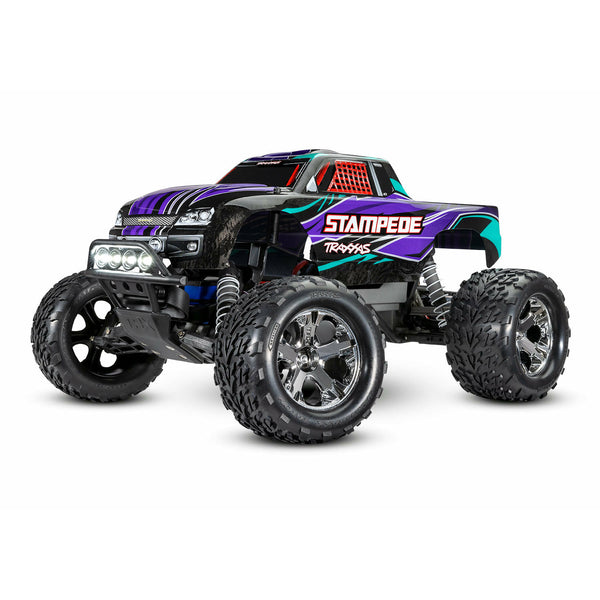 TRAXXAS 1/10 Stampede 2WD Monster Truck RTR with LED Lights - Purple