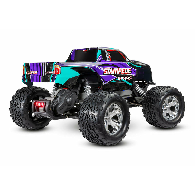 TRAXXAS 1/10 Stampede 2WD Monster Truck RTR with LED Lights - Purple