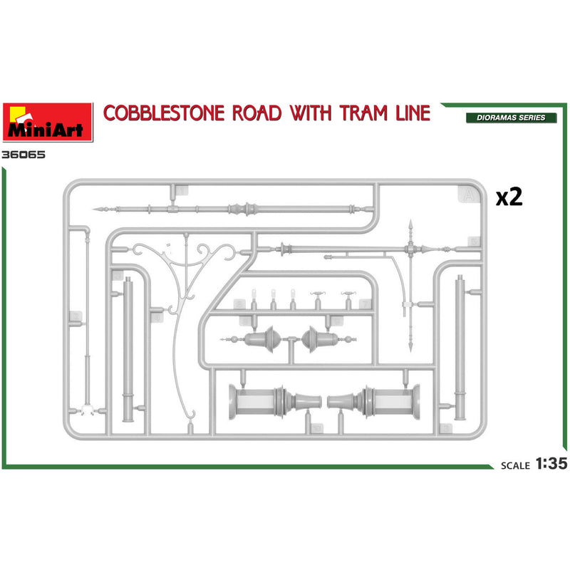 MINIART 1/35 Cobblestone Road with Tram Line