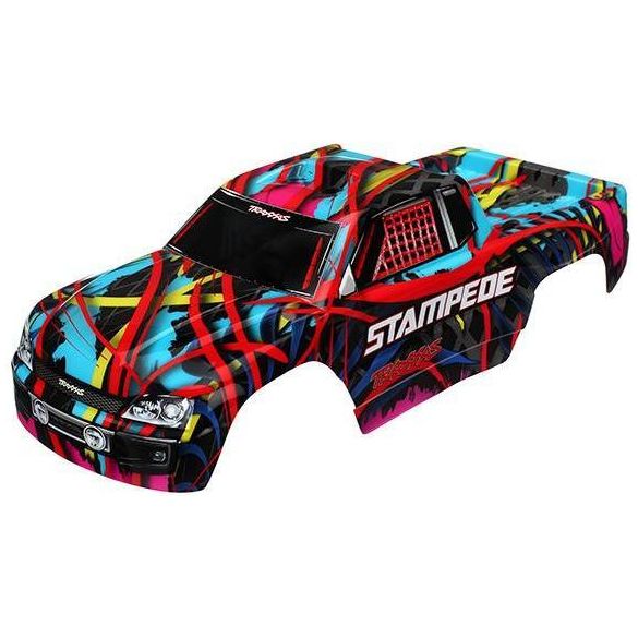 TRAXXAS Body Stampede Hawaiian Graphics Paint Decal Applied (3649)