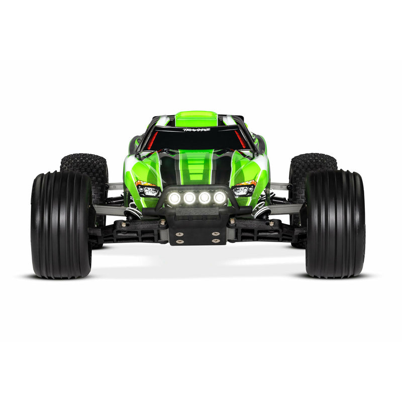 TRAXXAS 1/10 Rustler 2WD Stadium Truck, RTR with LED Lights Green