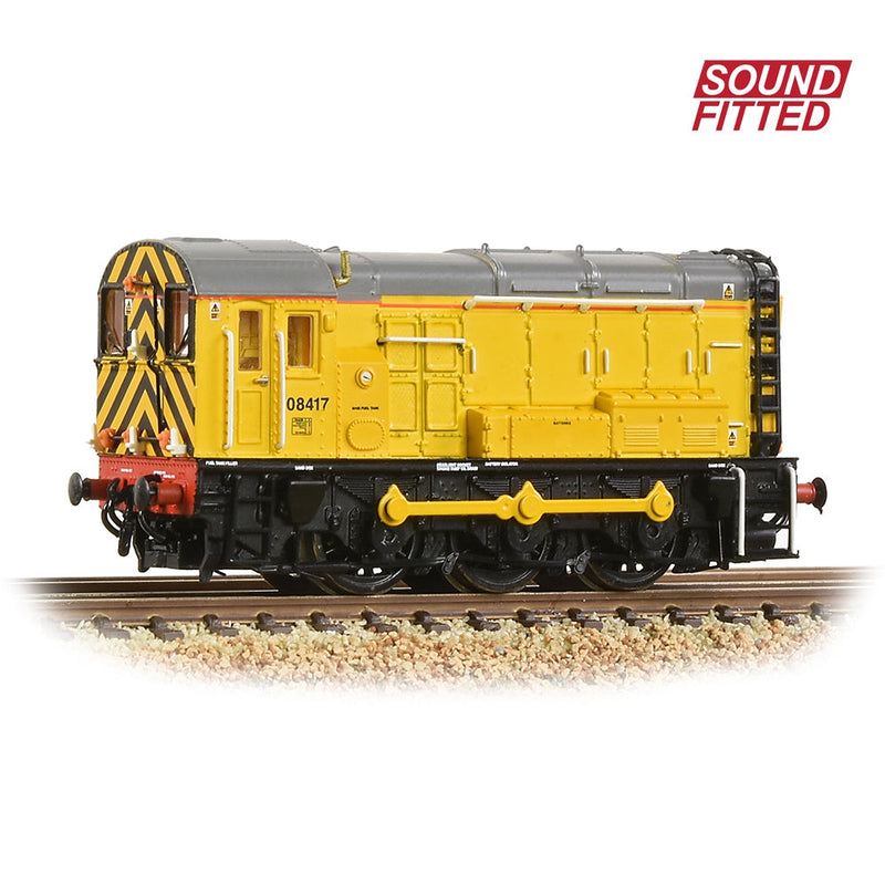 GRAHAM FARISH N Class 08 08417 Network Rail Yellow DCC Sound Fitted