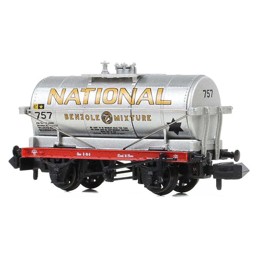 GRAHAM FARISH N 14T Tank Wagon 'National Benzole' Silver #757