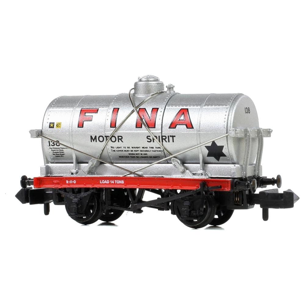 GRAHAM FARISH N 14T Tank Wagon 'Fina' Silver #138