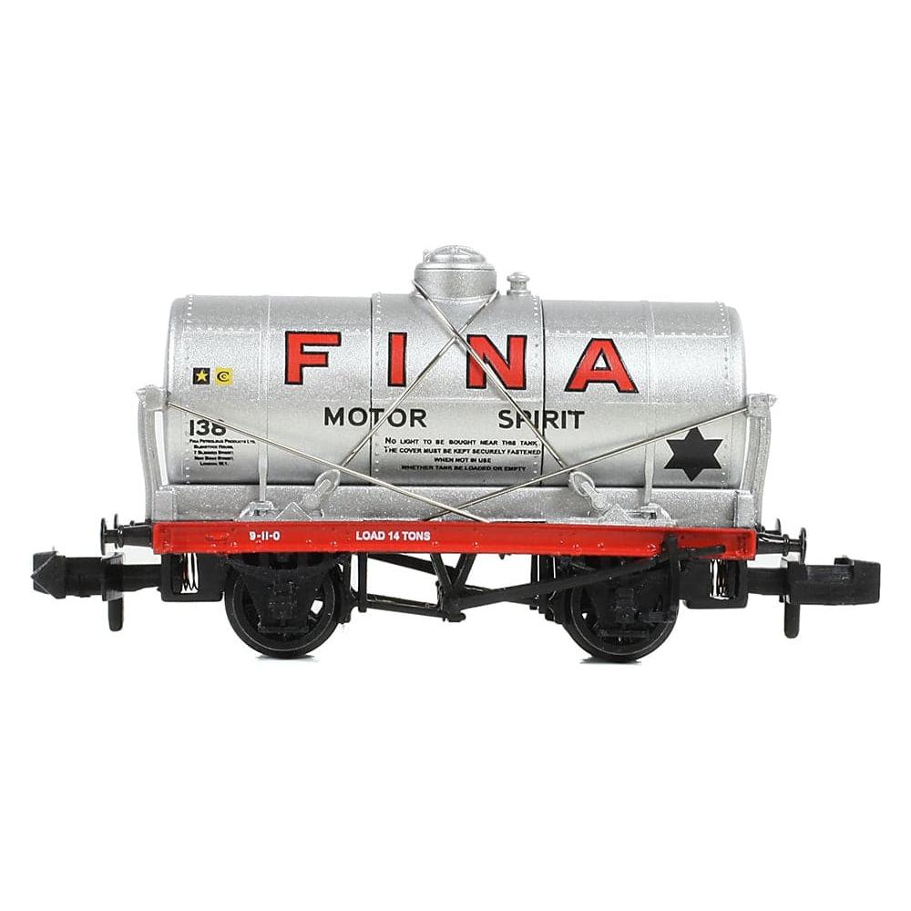 GRAHAM FARISH N 14T Tank Wagon 'Fina' Silver #138