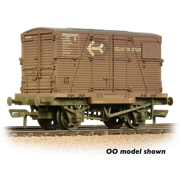 GRAHAM FARISH Conflat Wagon BR Bauxite (Early) With 'Door-To-Door' BD Container[W]