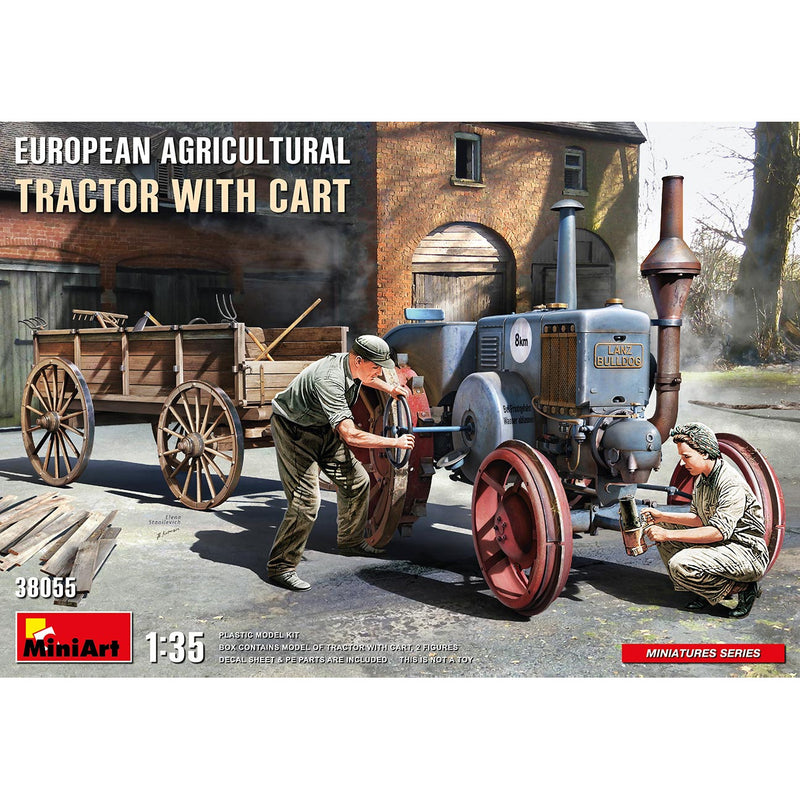 MINIART 1/35 European Agricultural Tractor with Cart