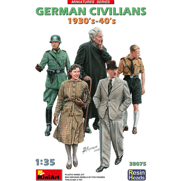 MINIART 1/35 German Civilians 1930-40's Resin Heads