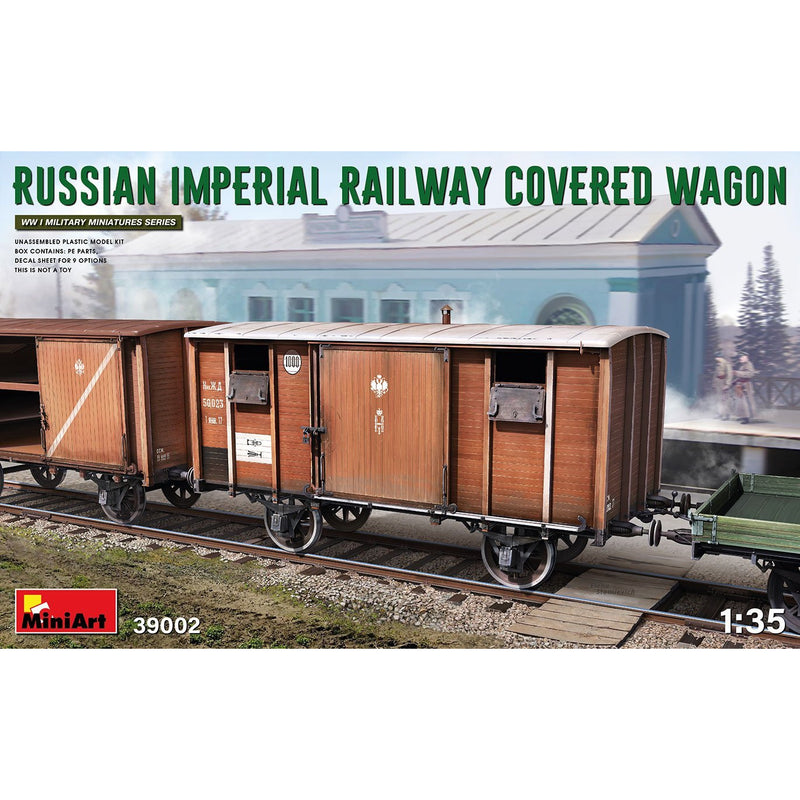 MINIART 1/35 Russian Imperial Railway Covered Wagon