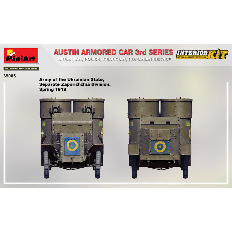 MINIART 1/35 Austin Armored Car 3rd Series: Ukrainian, Polish, Georgian, Romanian Service Interior Kit