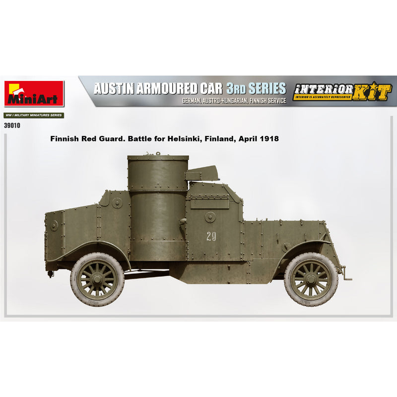 MINIART 1/35 Austin Armored Car 3rd Series: German, Austro-Hungarian, Finnish Service Interior Kit