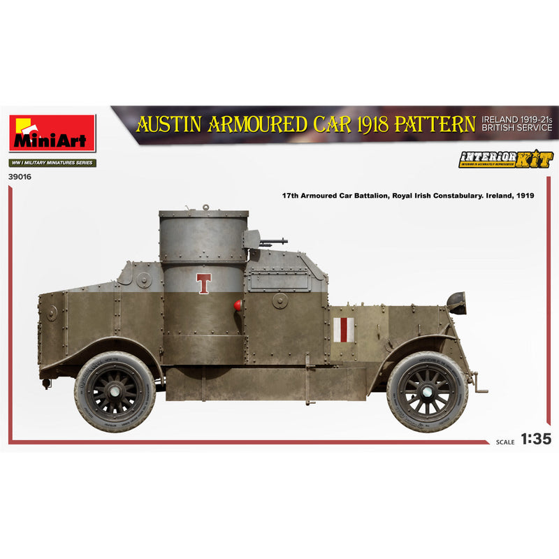 MINIART 1/35 Austin Armored Car 1918 Pattern Ireland 1919-21 British Service Interior Kit