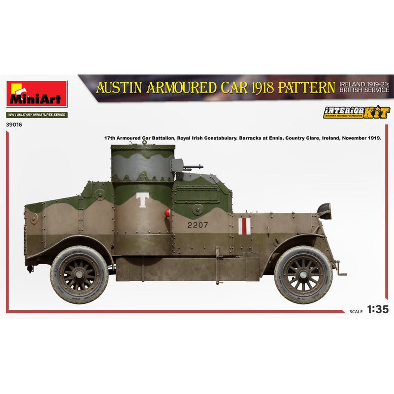 MINIART 1/35 Austin Armored Car 1918 Pattern Ireland 1919-21 British Service Interior Kit