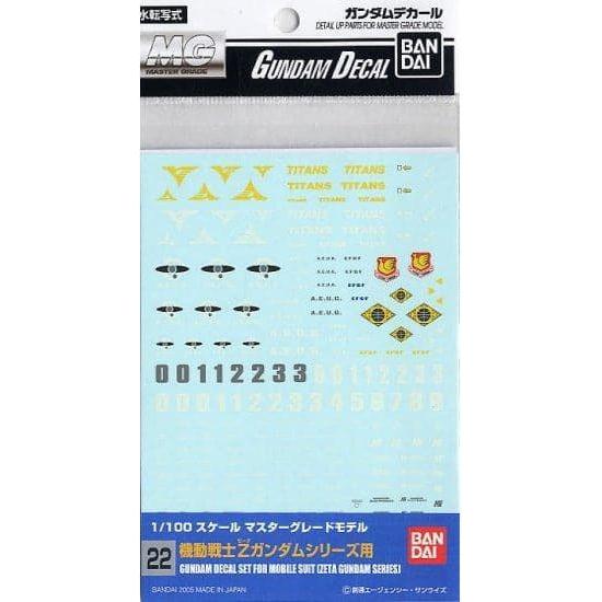 BANDAI Gundam Decal 22 MG Multiuse - Zeta