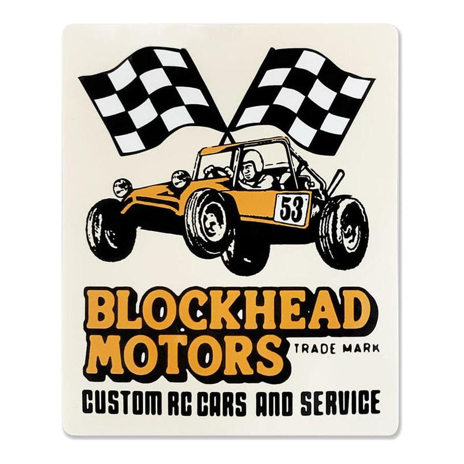 BLOCKHEAD MOTORS Racing Buggy Portrait Sticker