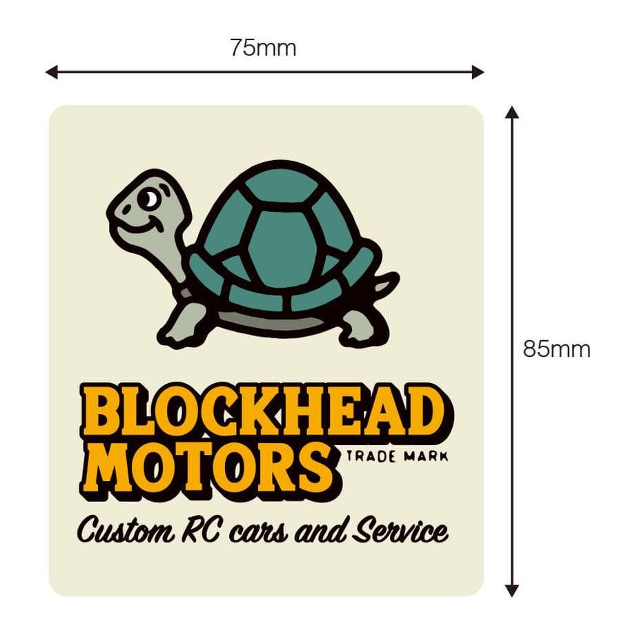 BLOCKHEAD MOTORS Turtle Square Sticker