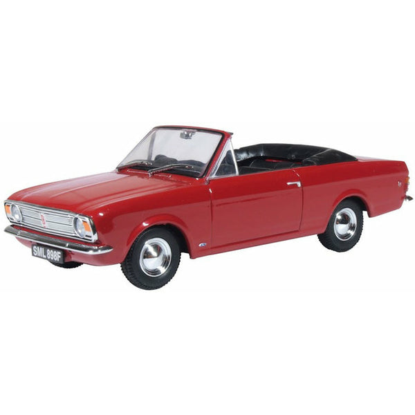 OXFORD 1/43 Ford Cortina MkII Crayford Open Top Dragoon Red