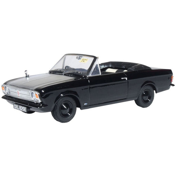 OXFORD 1/43 Ford Cortina MkII Crayford Convertible Black and White