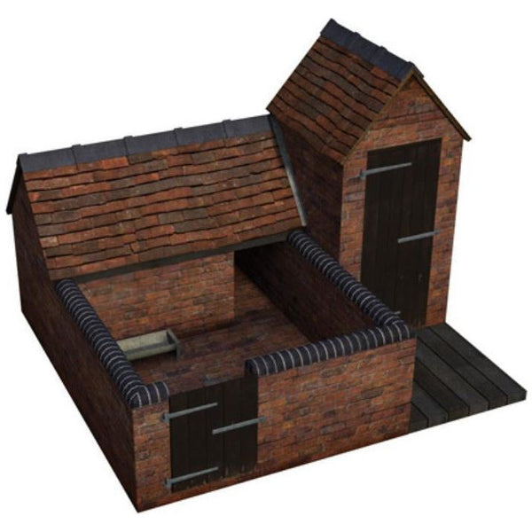 SCENECRAFT OO  Pig Sty 48mm x 44mm x 37mm - Hearns Hobbies Melbourne - SCENECRAFT