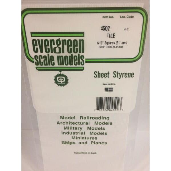 EVERGREEN 4502 1mm Thick Square Tile 1/12 x 1/12