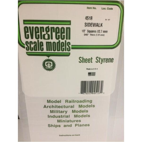 EVERGREEN 4518 1mm Thick 15 x 30cm Sidewalk Sheet 1/2