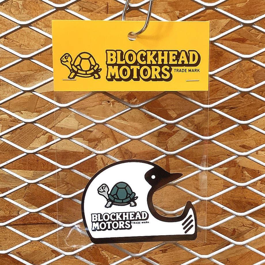 BLOCKHEAD MOTORS Helmet Sticker (Off-Road/White)