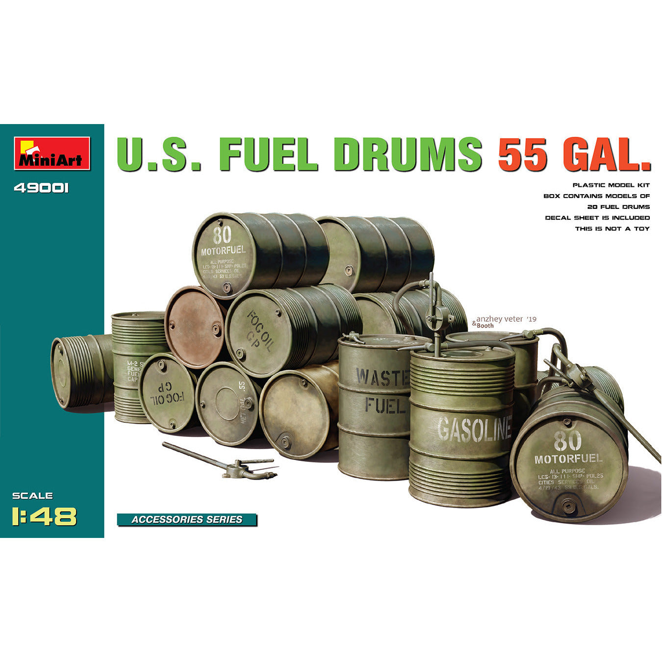 MINIART 1/48 U.S. Fuel Drums 55 Gallon