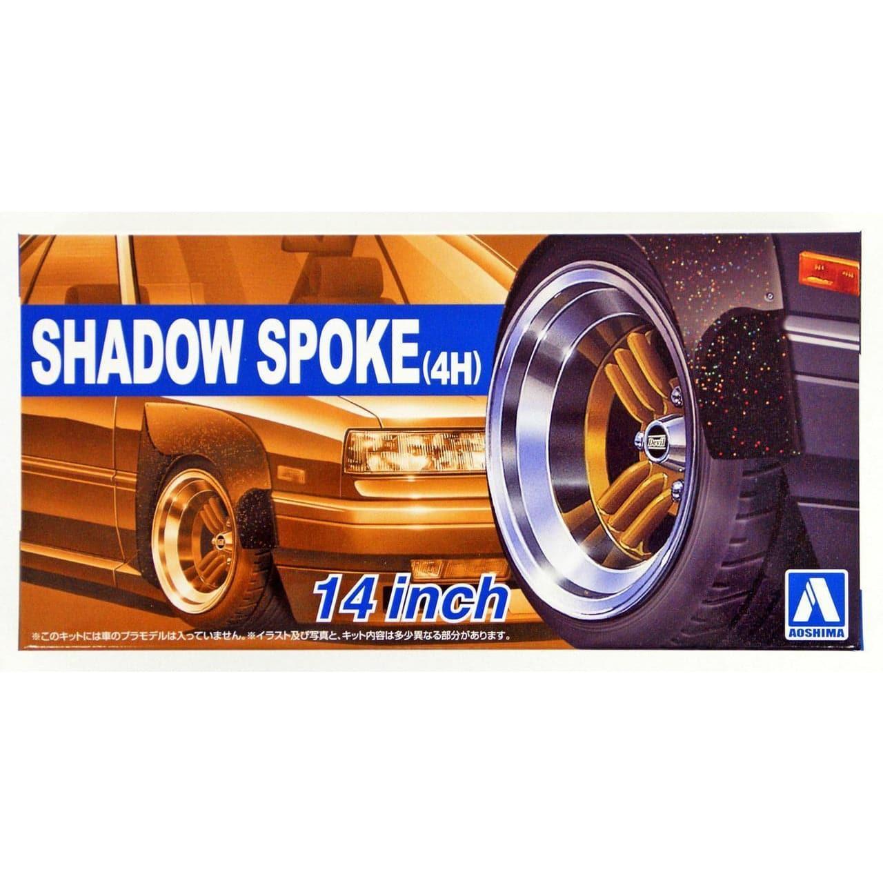 AOSHIMA 1/24 Tuned Parts Shadow Spoke (4H) 14 Inch