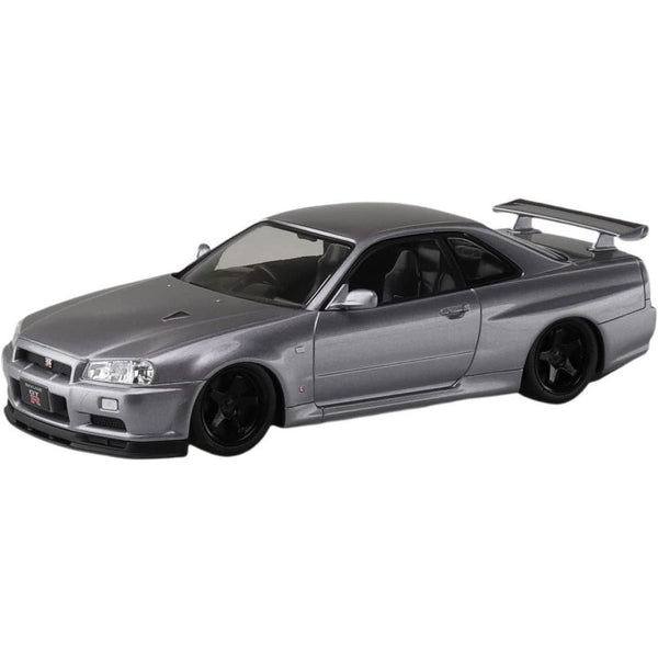 AOSHIMA 1/24 Nissan R34 Skyline GT-R Custom Wheel (Athlete Silver)