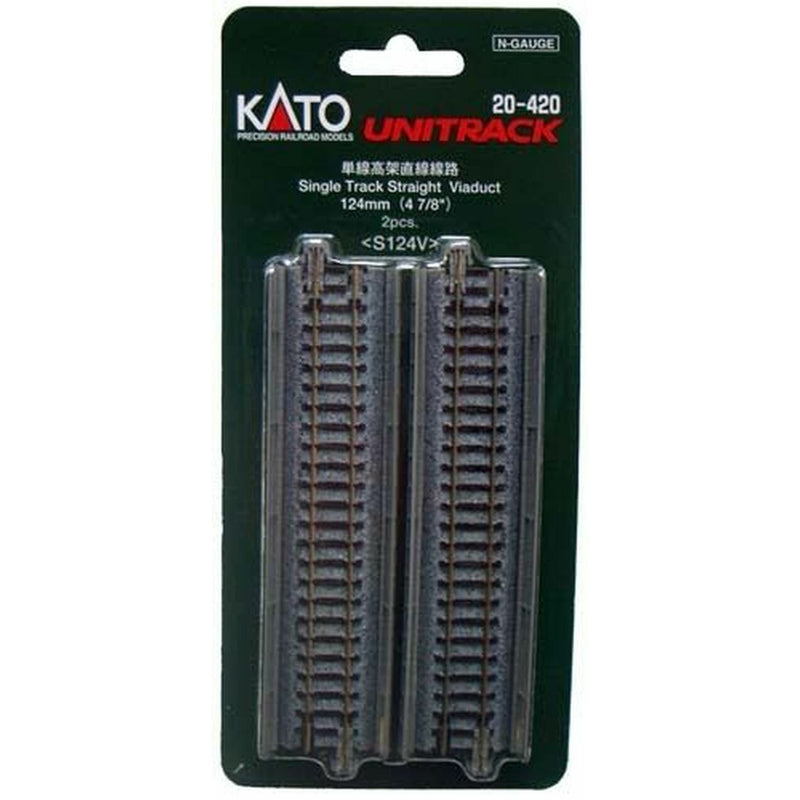 KATO N Unitrack Single Track Straight Viaduct 124mm (2)