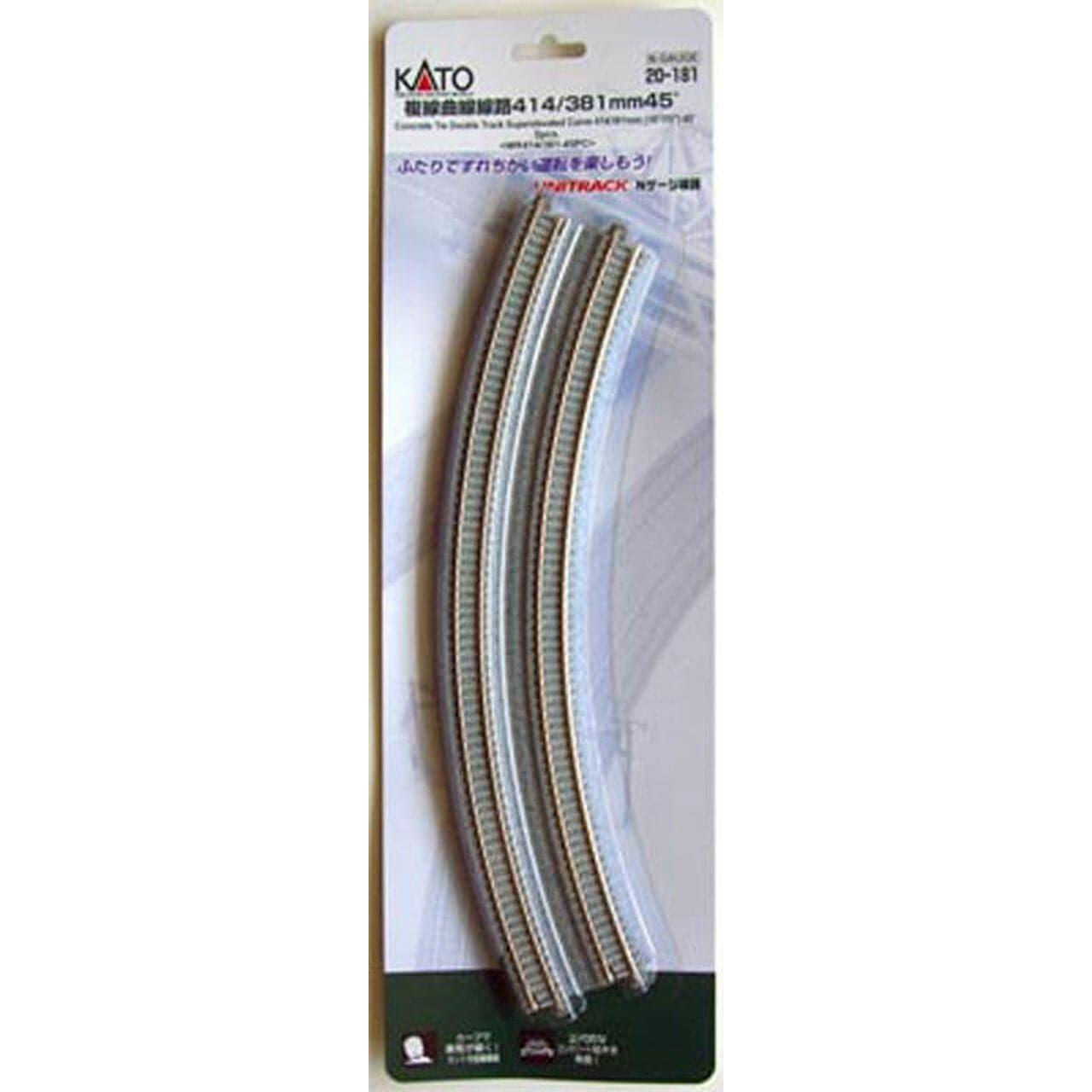 KATO N Concrete Tie Double Track Superelevated Curve 414/38