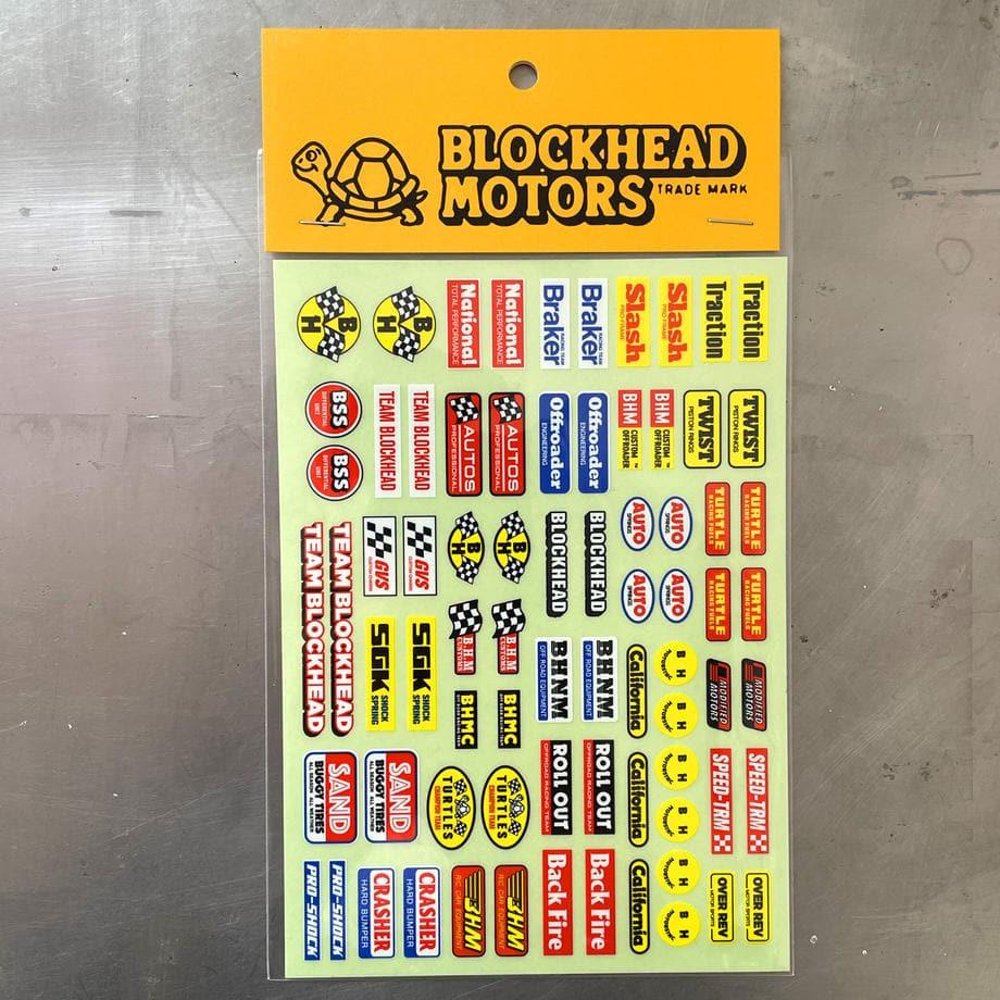 BLOCKHEAD MOTORS Mini Sponsor Decal Set