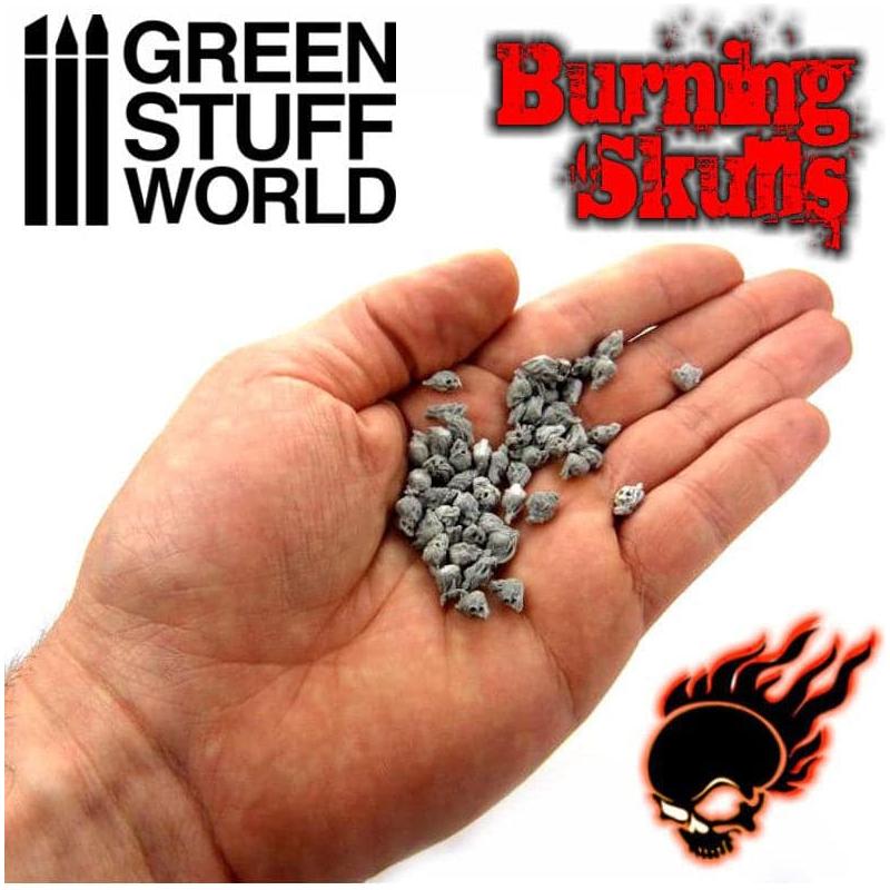 GREEN STUFF WORLD 50x Resin Burning Skulls