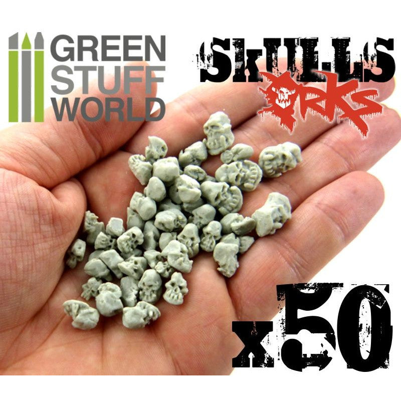 GREEN STUFF WORLD 50x Resin ORK Skulls