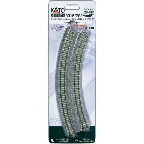 KATO N Concrete Tie Double Track Superelevated Curve 315/28
