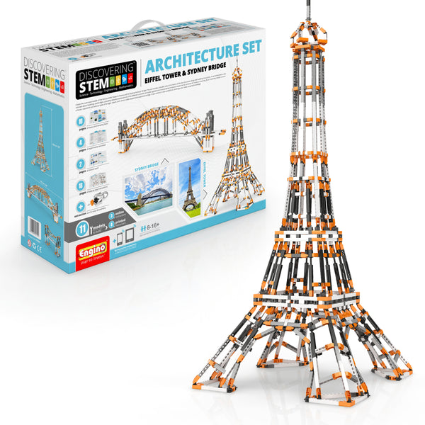 ENGINO STEM Architecture Set: Eiffel Tower And Sydney BridgE