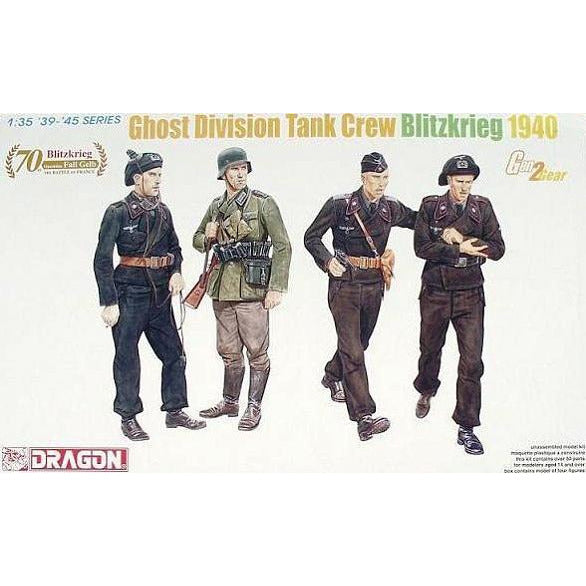 DRAGON 1/35 Ghost Division Tank Crew Blitzkrieg 1940